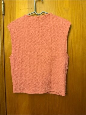 Abercrombie & Fitch Coral Textured Sleeveless Tank